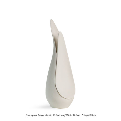 VAVINCI Alhambra Minimalist Modern White Ceramic Flower Vase from VAVINCI