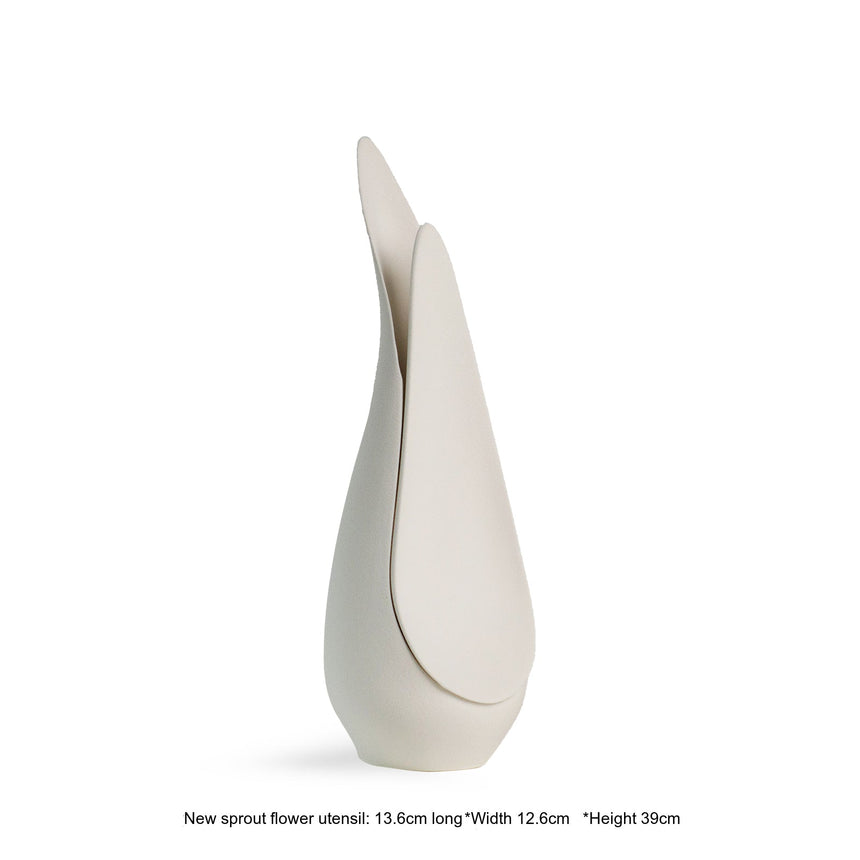 VAVINCI Alhambra Minimalist Modern White Ceramic Flower Vase from VAVINCI