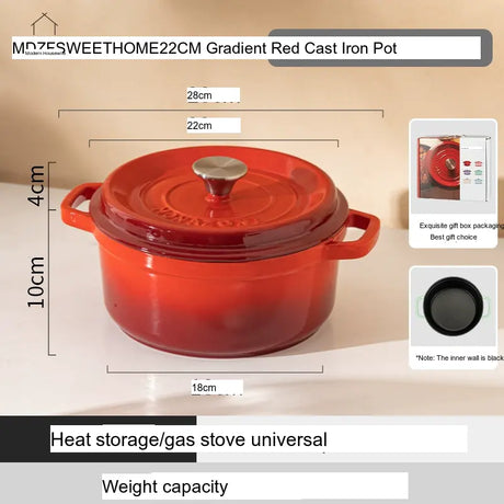MH Elowen Elegant Enamel Cast Iron Pot from MH