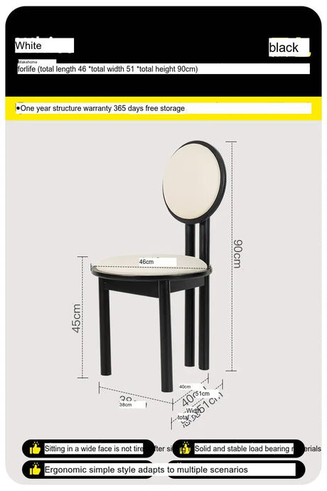 ABOUT WHITE Isadora Vintage Designer Backrest Leisure Chair from ABOUT WHITE