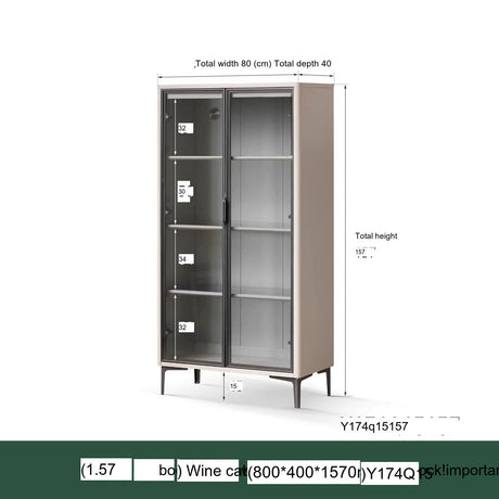 GENJI Haruto Elegant Solid Wood Wine Cabinet from GENJI
