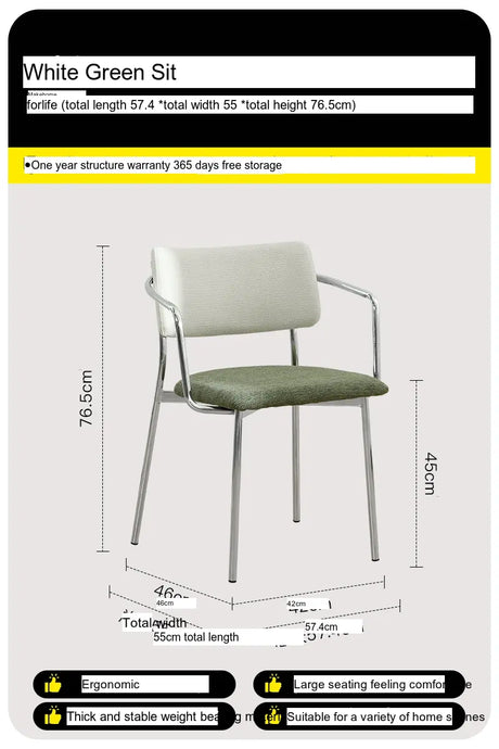 ABOUT WHITE Iskandar Elegant Light Luxury Dining Chair from ABOUT WHITE