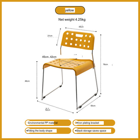NIYE Seraphina Modern Stacking Plastic Dining Chair from NIYE