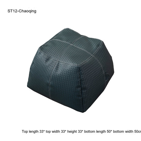 PULI Akihira Cozy Leather Pouf Bean Bag Stool from PULI