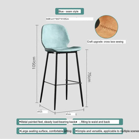 ABOUT WHITE Santiago Elegant High-Foot Luxury Bar Chair from ABOUT WHITE