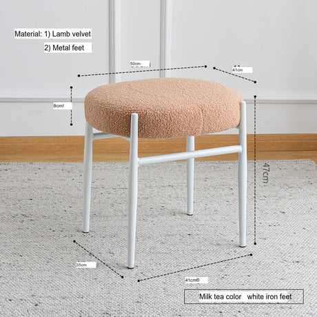 NIYE Zermatt Chic Elegant Fabric Makeup Stool from NIYE