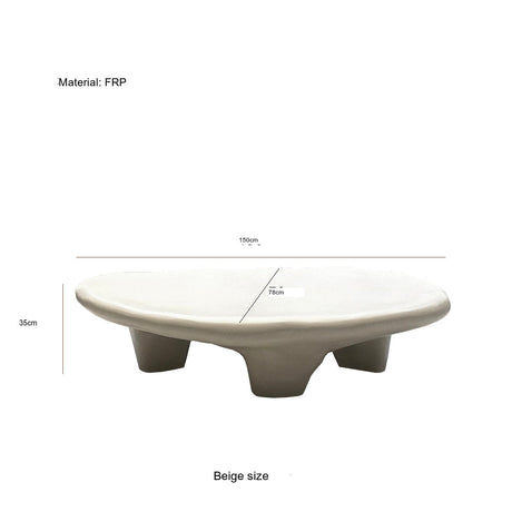 THOUGHTS Isolde Unique Shaped Fiberglass Coffee Table from THOUGHTS