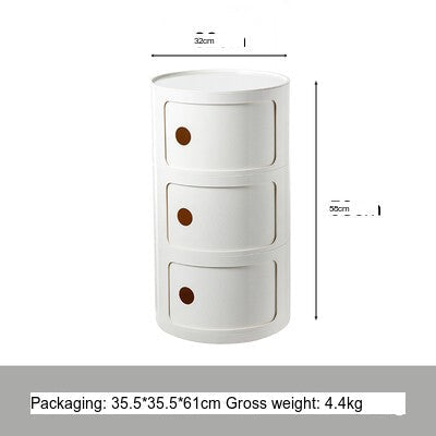 NIYE Aveline Minimalist Round Storage Side Table from NIYE