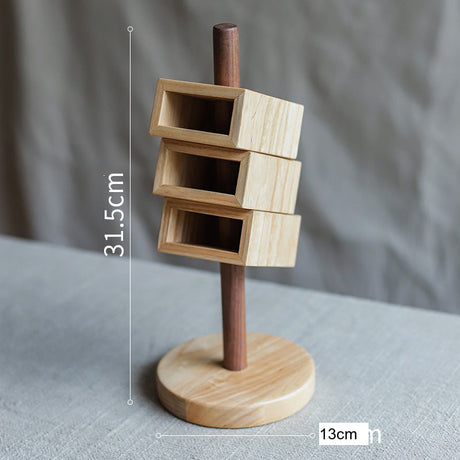 JUHAN Isadora Elegant Natural Wood Pencil Holder from JUHAN