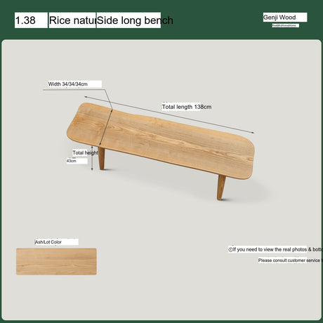GENJI Akira Rustic Solid Wood Leisure Bench from GENJI