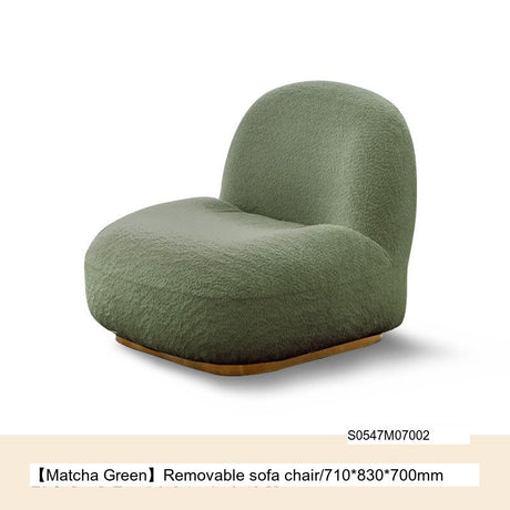 GENJI Emory Modern Light Luxury Lambskin Single Chair from GENJI