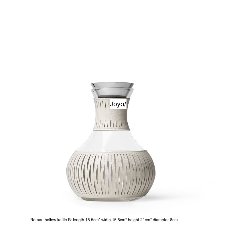 VAVINCI Aeliana Elegant Glossy Teapot & Glass Set Decor from VAVINCI