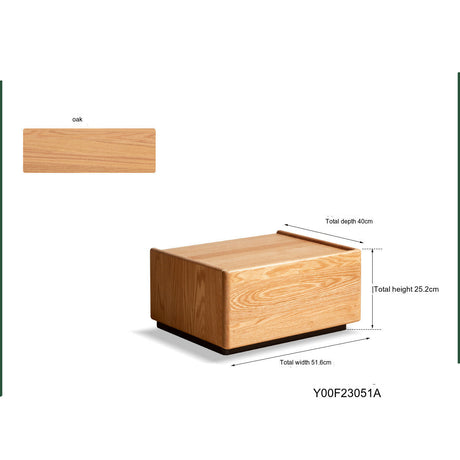 GENJI Takumi Elegant Solid Wood Nightstand from GENJI