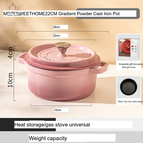 MH Zephyra Elegant Non-Stick Enamel Cast Iron Stew Pot from MH