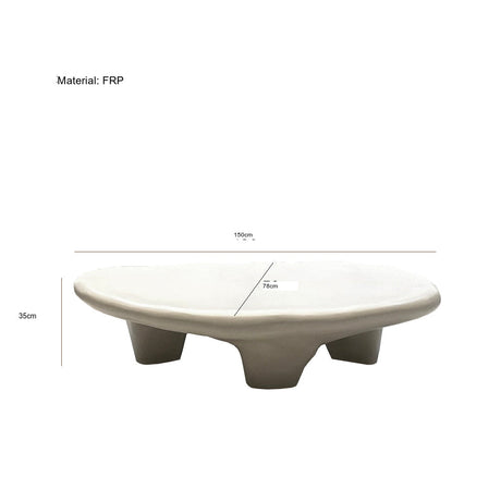 THOUGHTS Elowen Unique Special-Shaped Fiberglass Living Room Table from THOUGHTS