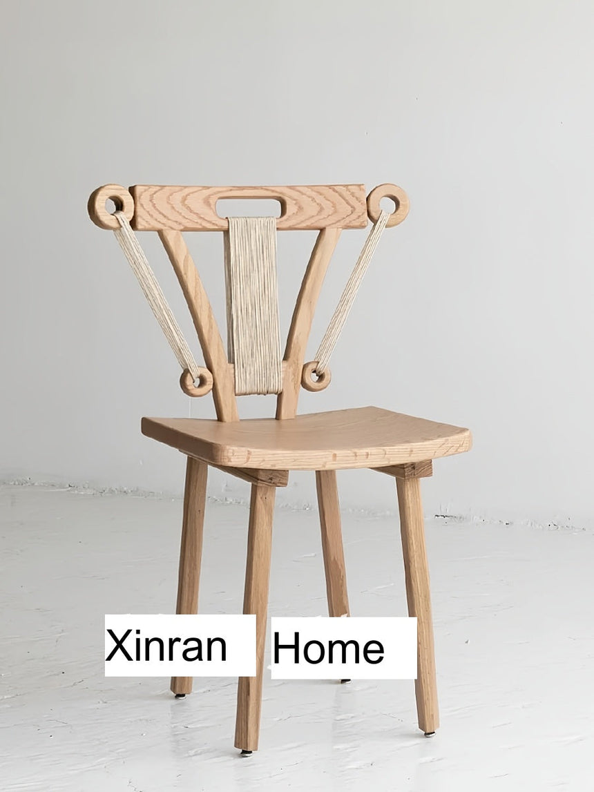 GENJI Elysia Retro Solid Wood Dining Chair - Stylish Home & Office Design from GENJI