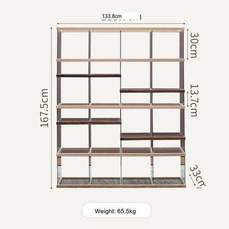 JUHAN Kazuki Elegant Solid Wood Glass Cabinet Display Teaset Shelf from JUHAN