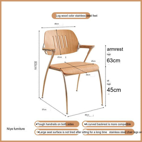 NIYE Marisabel Vintage Solid Wood Leisure Chair from NIYE