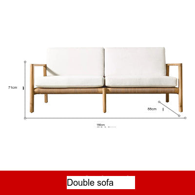 RATTAN SPACE Amaya Stylish Waterproof Sofa & Scandinavian Coffee Table for Leisure from RATTAN SPACE