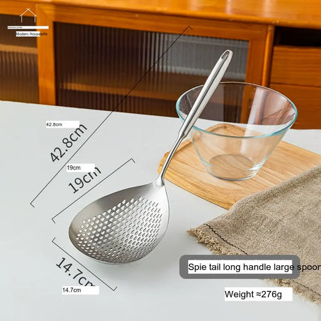 MH Seraphina Elegant 304-Stainless Steel Noodle & Frying Spoon Set from MH