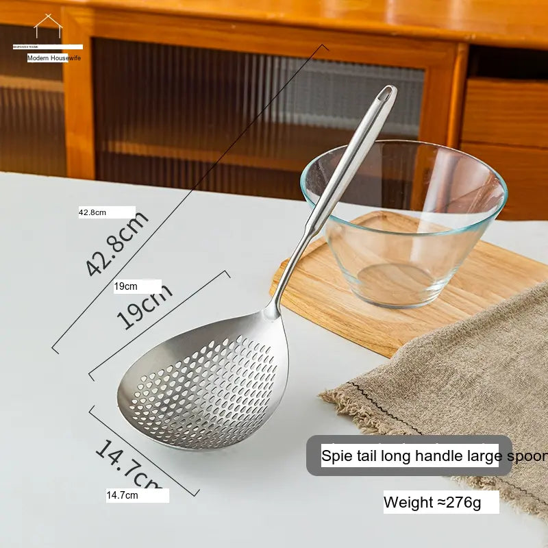 MH Seraphina Elegant 304-Stainless Steel Noodle & Frying Spoon Set from MH