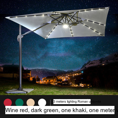 RATTAN SPACE Juniper Solar-Powered Leisure Umbrella from RATTAN SPACE