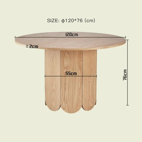 LAZYSPACE Leo Solid Wood Round Table from LAZYSPACE