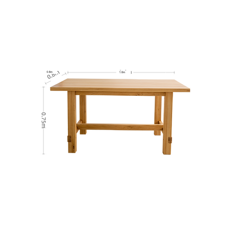 BAIYA SHUNAN Akira Durable Solid Wood Square Dining Table from BAIYA SHUNAN