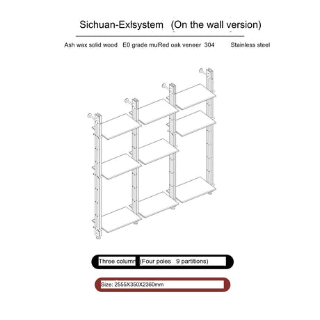 TELLS Marcellus Vintage Modular Shelf System. from TELLS