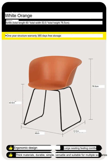 ABOUT WHITE Lysander Minimalist Scandinavian Dining Chair from ABOUT WHITE
