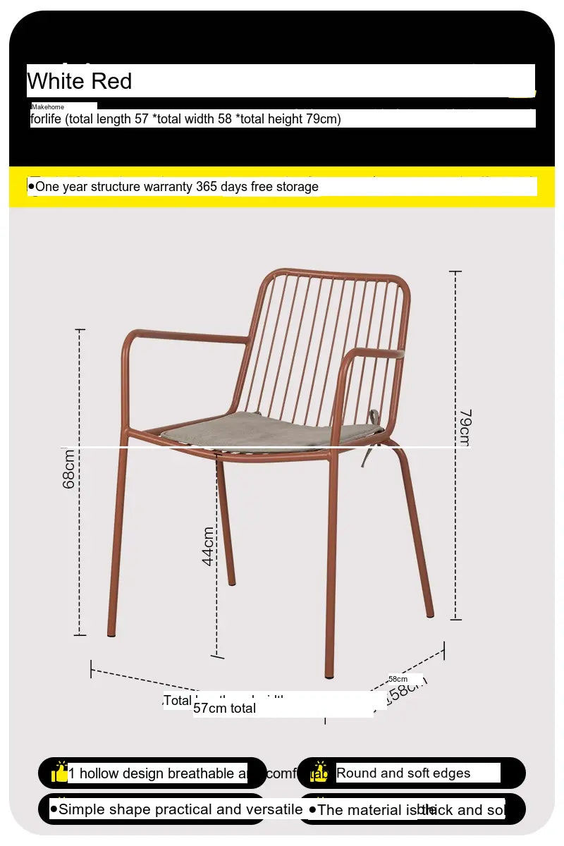 ABOUT WHITE Asakusa Minimalist Hollow Dining Chair from ABOUT WHITE