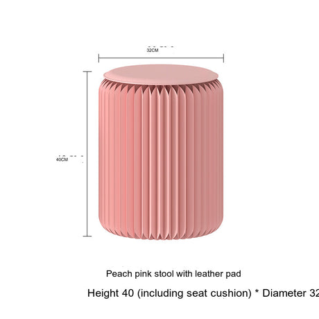 SHIBA Octavia Chic Pink Folding Stool with Leather Pads from SHIBA
