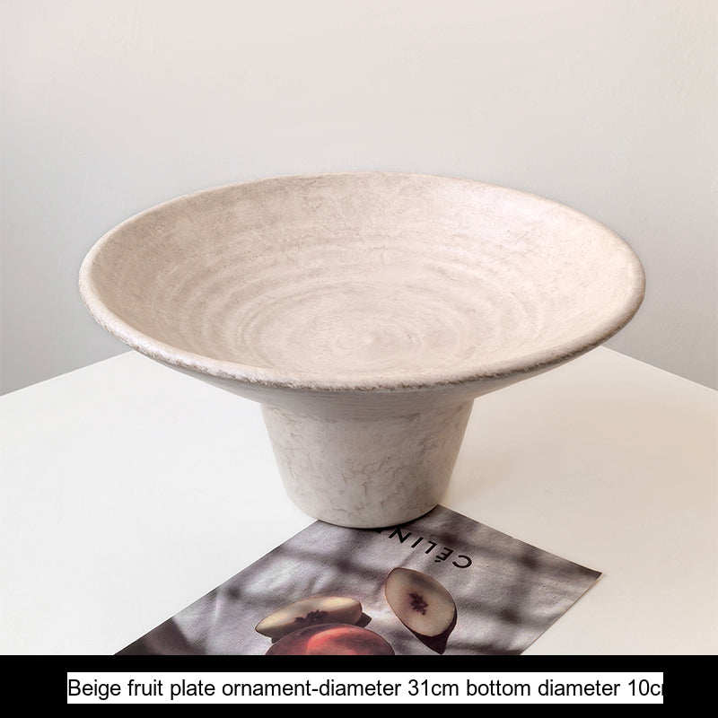 LIVETAI Kinoshita Elegant Wabi-Sabi Ceramic Fruit Plate from LIVETAI
