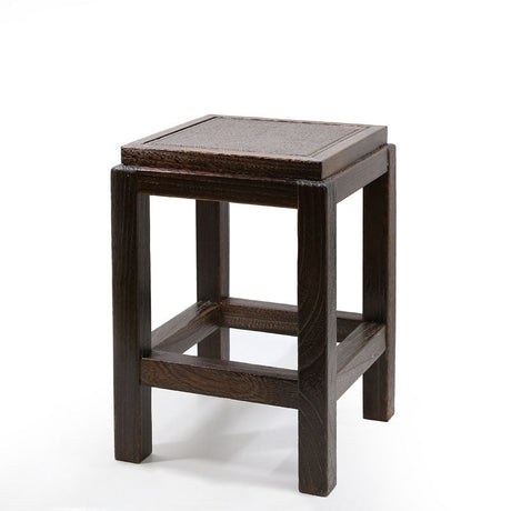 PAULOWNIA Alhambra Rustic Zen Square Stool from PAULOWNIA