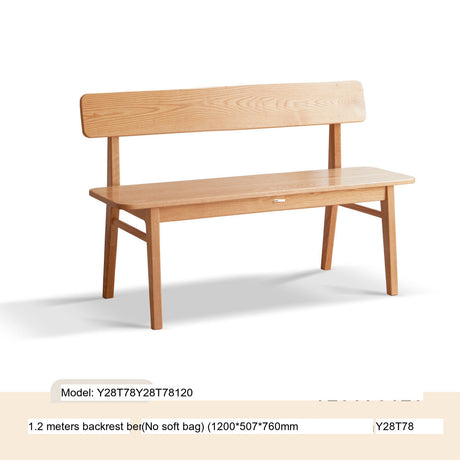 GENJI Haruki Elegant Solid Wood Wide Bench from GENJI
