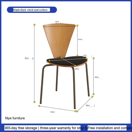 NIYE Haruki Minimalist Solid Wood Dining Chair from NIYE