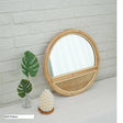 RATTAN FURNITURE Minato Elegant Round Decorative Mirror from RATTAN FURNITURE