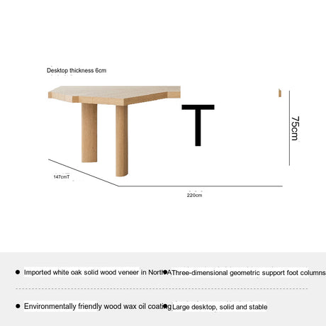 SOOGOOD Juniper Modern Solid Wood Conference Desk from SOOGOOD