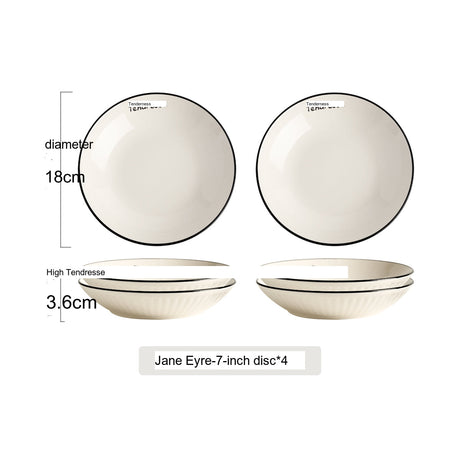 MOSE White Circle Dinner Plate Set from MOSE