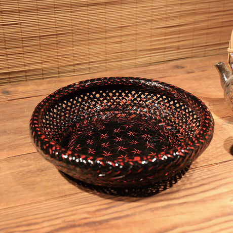 PAULOWNIA Haruki Elegant Bamboo Round Tea Support Tray from PAULOWNIA
