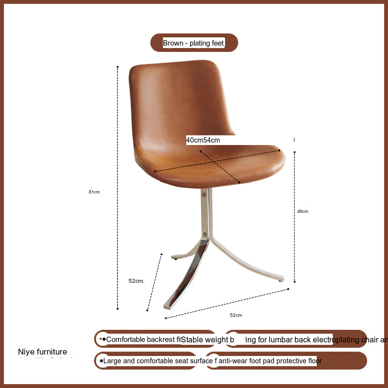 NIYE Seraphina Vintage Wax Leather Modern Dining Chair from NIYE