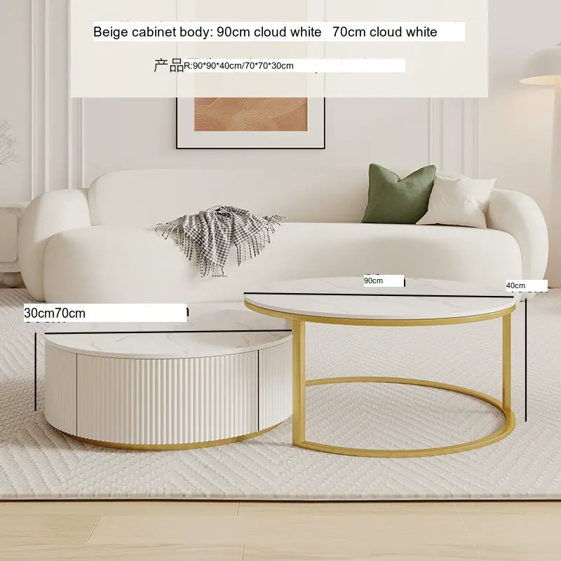 XIMIKA Alaric Luxurious Modern Rock Board Coffee Table from XIMIKA