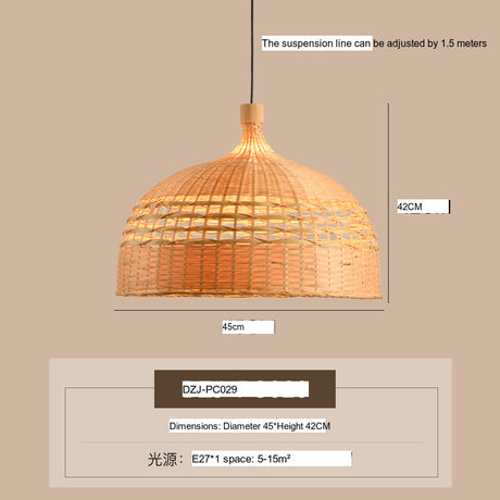 BOJI Harukaze Artistic Ambient Bamboo Ceiling Lamp from BOJI