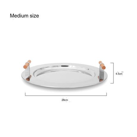 EPIUS Alaric Minimalist Stainless Steel Coffee Dinner Plate from EPIUS