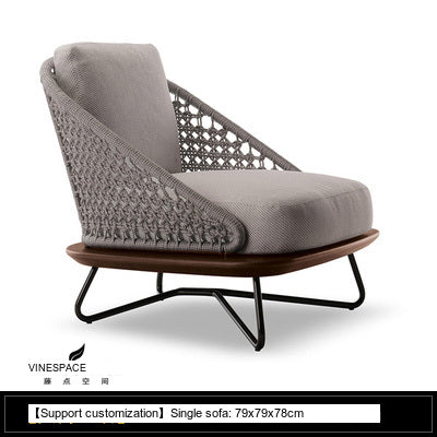 RATTAN SPACE Elysium Waterproof Natural Wood Footstool Set from RATTAN SPACE