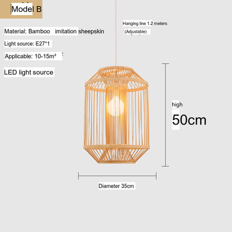 BOJI Amaterasu Elegant Bamboo Balcony Lamp from BOJI