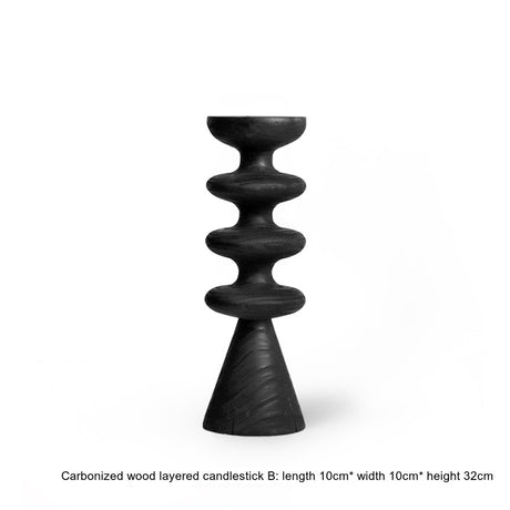 VAVINCI Marisol Artistic Wooden Candleholder for Hotel Décor from VAVINCI