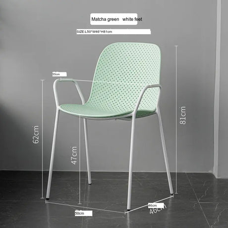 ABOUT WHITE Marcellus Sleek Armrest Plastic Dining Chair from ABOUT WHITE