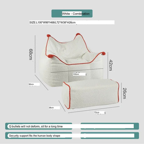 ABOUT WHITE Calypso Cozy Modern Beanbag Lounge Chair from ABOUT WHITE