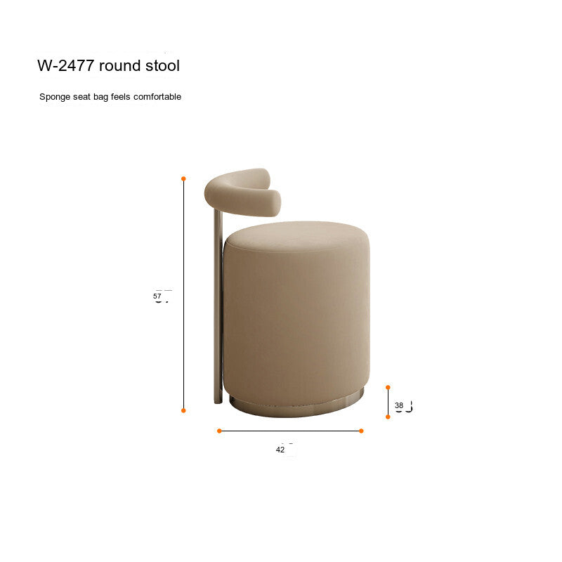 QUANMU Juniper Luxe Soft Leather Stool from QUANMU